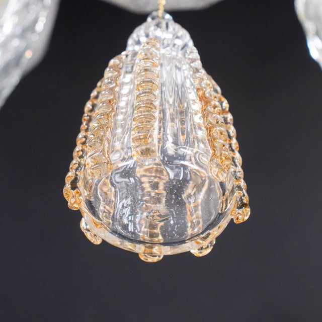 Midcentury Rugiada Murano Chandelier Attributed to Barovier & Toso For Sale - Image 16 of 18