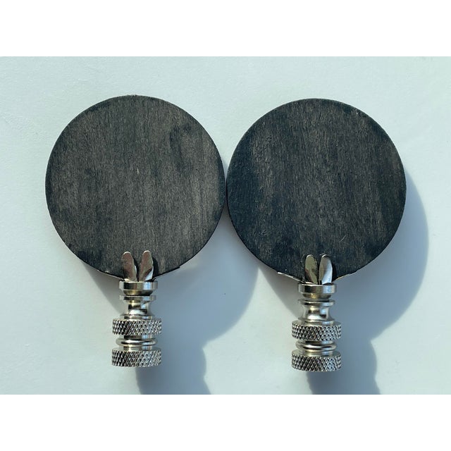 2020s Gemstone Graffiti Spray Paint Lamp Finials - a Pair For Sale - Image 5 of 6