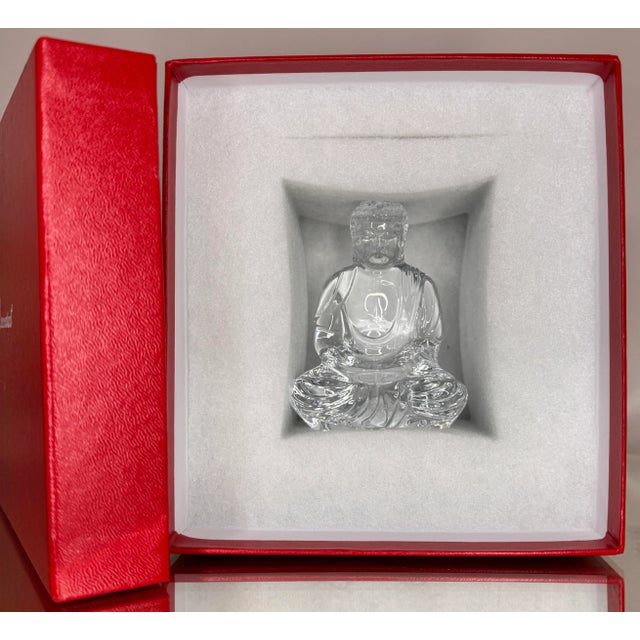 Baccarat French Crystal Mini Buddha Figurine For Sale - Image 9 of 9