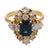 Contemporary Vintage Gia 2.00 Carat Sapphire Diamond 18k Yellow Gold Ring, Size 8.25 For Sale - Image 3 of 6