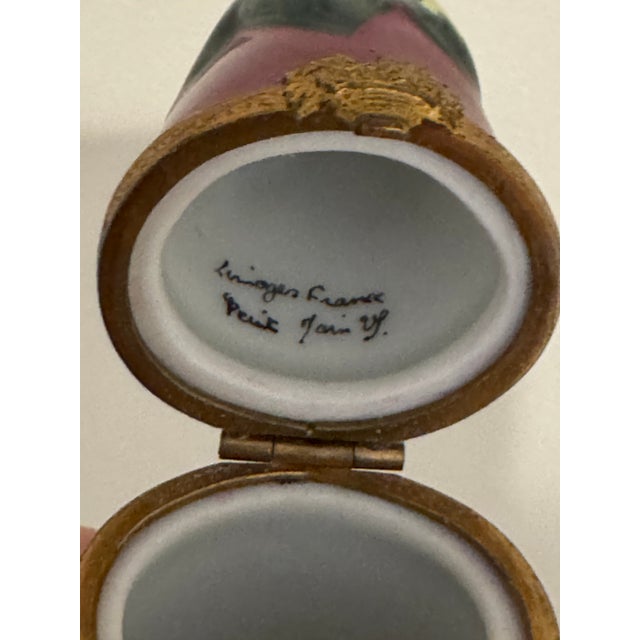 Limoges, France Limoges Rochard Peint Eggplant Trinket Box For Sale - Image 4 of 4