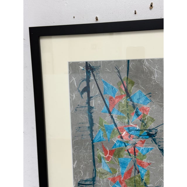 Anne Hillsley for Tibet Collection Windhorse Prayer Flag Artwork, Framed For Sale - Image 4 of 12