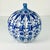 1980s Vintage Chinoiserie Boho Chic Hollywood Regency Blue & White Pumpkin, Halloween & Thanksgiving For Sale - Image 9 of 11