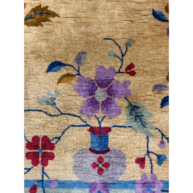 Antique Chinese Art Deco Hand-Knotted Rug 2'6" X 3'9" For Sale In Washington DC - Image 6 of 7