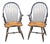 Pair of Late 20th Century Tiger Maple & Black Continuous Windsor Arm Chairs Bench Made For Sale