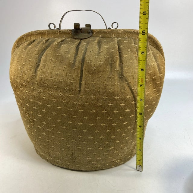 Vintage Rare Dutch Tea Brocade Carriage Caddy a Teapot & Metal Footed Cozy - 3 Pc Set For Sale - Image 12 of 12