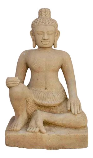 Cambodian Sandstone Khmer Deity