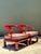Vintage Candy Apple Lacquer Horseshoe Chairs After James Mont - A Pair For Sale - Image 4 of 12