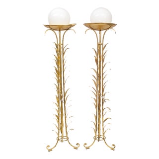 Set of 2 Art Deco Floor Lamps, 1930s, Set of 2 For Sale