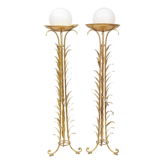 Set of 2 Art Deco Floor Lamps, 1930s, Set of 2 For Sale