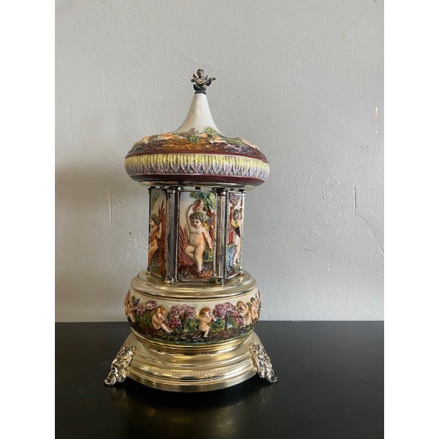 Italian Vintage Reuge Musical Carousel For Sale - Image 3 of 11