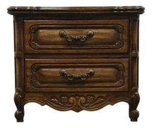 Hibriten Louis XVI French Style 30" Two Drawer Nightstand 784-205
