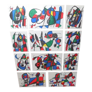Vintage Ltd. Ed. Mid 20th C. Abstract Joan Miro Lithographs-Joan Miro - Set of 11