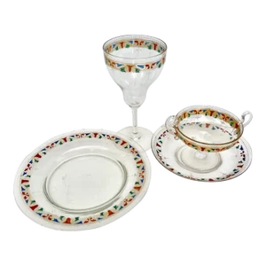 Vintage Assortment of Bohemian Lobmeyr Style Glassware.