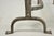 Early 20th Century Antique French Art Nouveau Hand Hammered Wrought Iron & Bronze Andirons - A Pair For Sale - Image 5 of 15