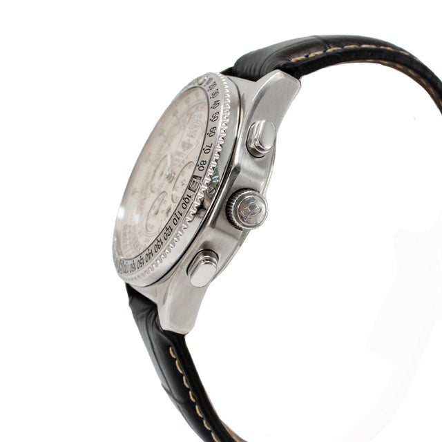 Modern Breitling B-Two 44mm A42362 White Dial Chronograph Steel Watch For Sale - Image 3 of 10