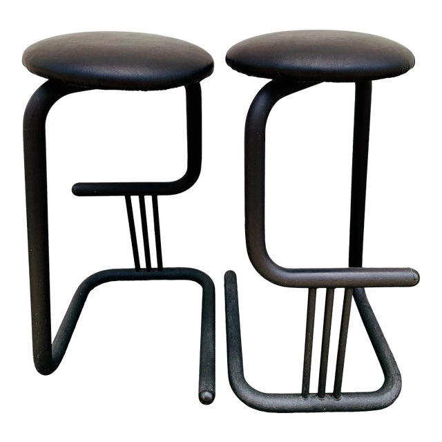 Postmodern Paperclip Bar Stools For Sale