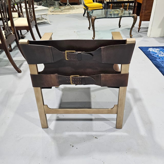 Bernhardt Pair of Bernhardt Aspen Leather Chairs For Sale - Image 4 of 7