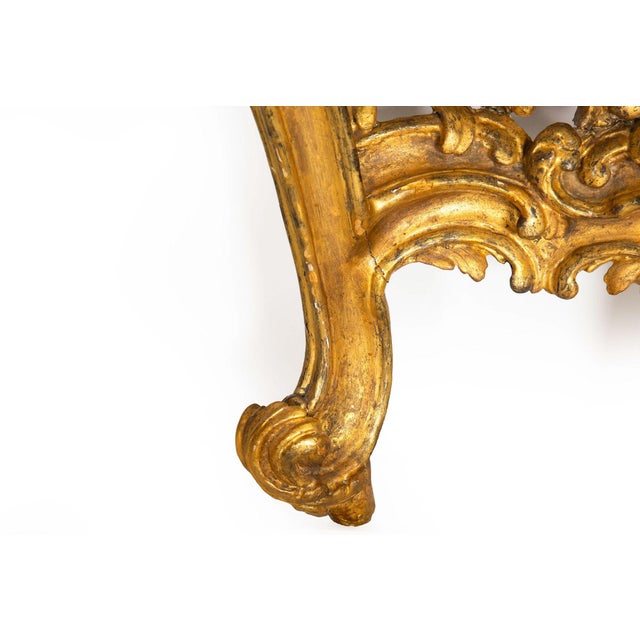 18th Century French Louis XV Period Giltwood Marble Console Pier Table For Sale - Image 10 of 12
