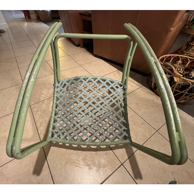 1960s Brown Jordan "Tamiami" Woven Rocking Chair, Attributed For Sale - Image 14 of 14