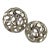 Leah Silver Balls With Holes, Set of 2 For Sale