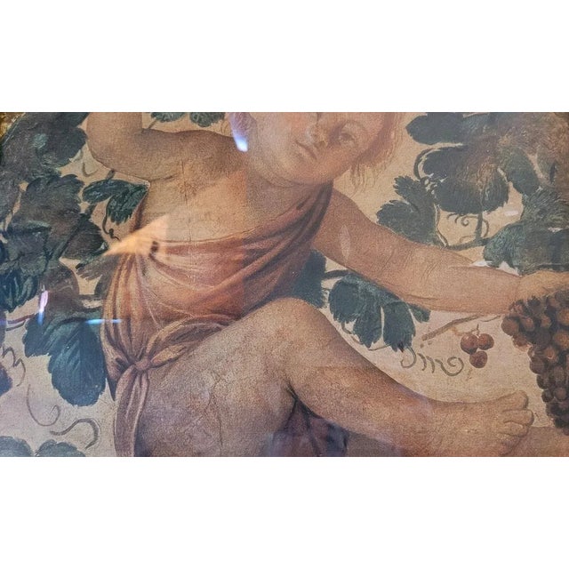 Early 20c Medici Print of Putti Under a Vine For Sale - Image 4 of 12