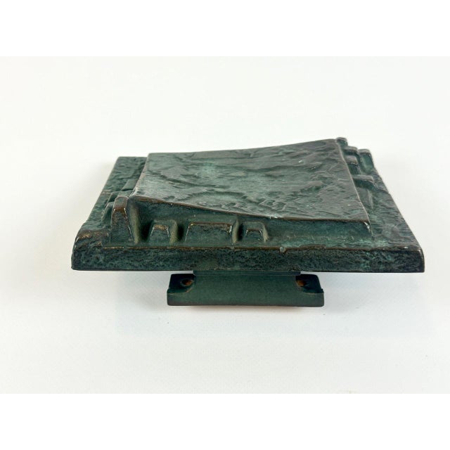 Brutalist Bronze Push and Pull Alpana Door Handle, 1970s For Sale - Image 4 of 7