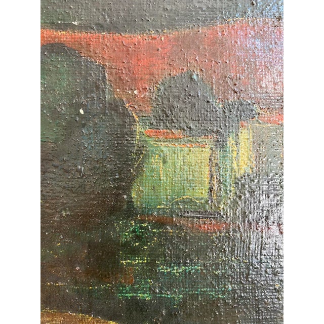1950s J. Hinnen, Landscape, 1958, Oil on Canvas For Sale - Image 5 of 11