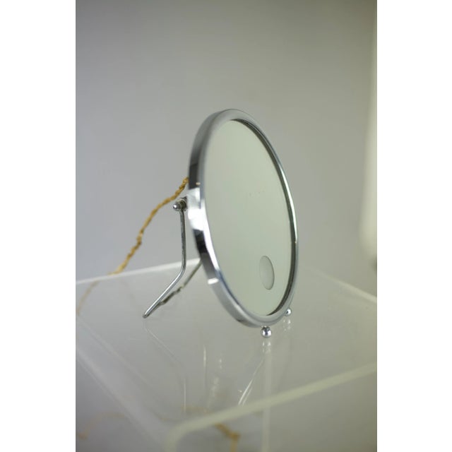 French Silver Illuminating Mirror, 1950s For Sale - Image 3 of 14
