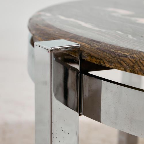 Coffee Table with Stone Top, 1970s For Sale - Image 3 of 12