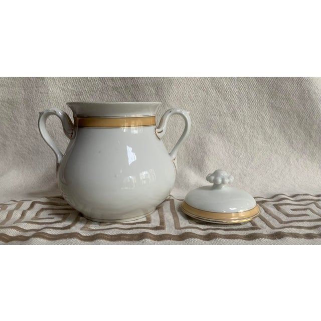 Off-white 19th Century French Porcelain Covered Urn For Sale - Image 8 of 12