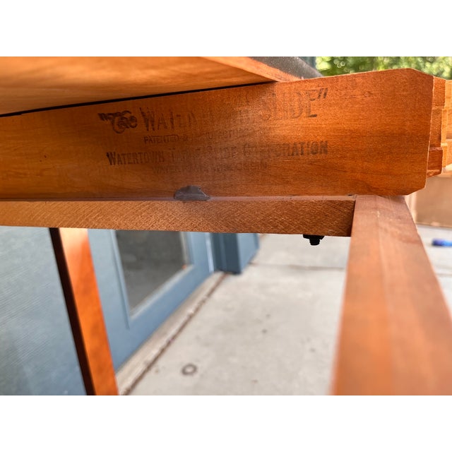 1940s Saginaw Furniture Shops "Expandomatic" Mahogany Desk-to-Dining Table For Sale - Image 9 of 18