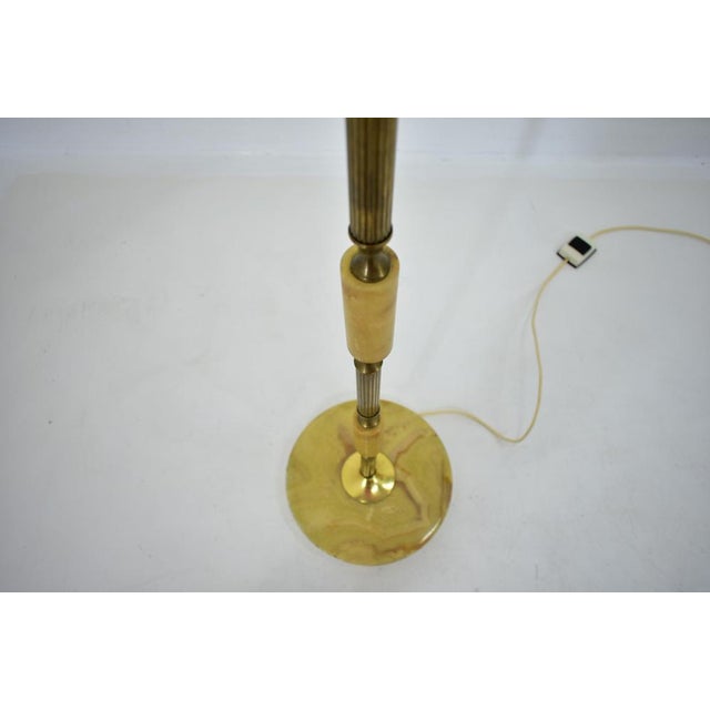 Mid-Century Alabaster and Brass Floor Lamp, Czechoslovakia, 1950s For Sale - Image 10 of 18