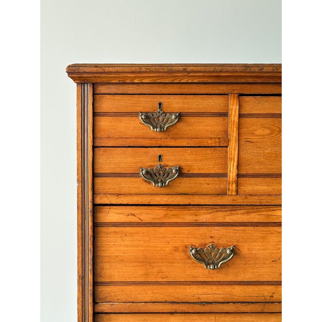 Jas Shoolbred & Co. Jas Shoolbred & Co. Ash Chest of Drawers, England, 19th Century For Sale - Image 4 of 18