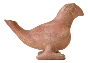 Sculptural Mexican Aztec Terracotta Parrot Vase, 1970s