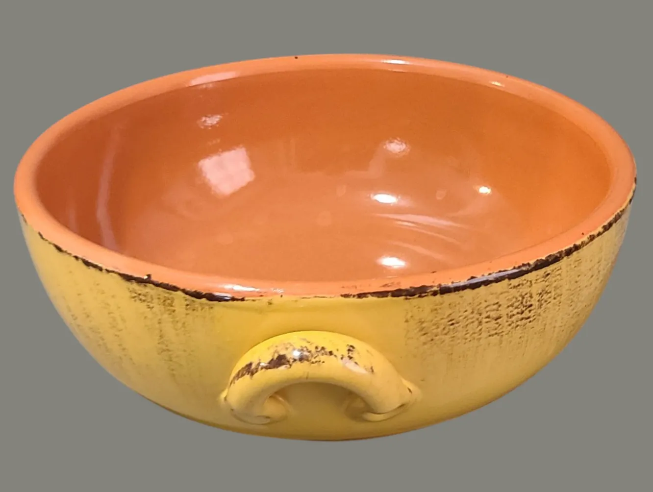 Vintage Italian Terra Cotta Pottery De Silva Casserole Pot | Chairish