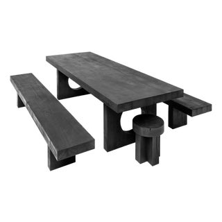 Kurai Dining Table Set by Deevie Vermetten for Fermetti, Set of 4 For Sale