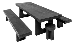 Kurai Dining Table Set by Deevie Vermetten for Fermetti, Set of 4