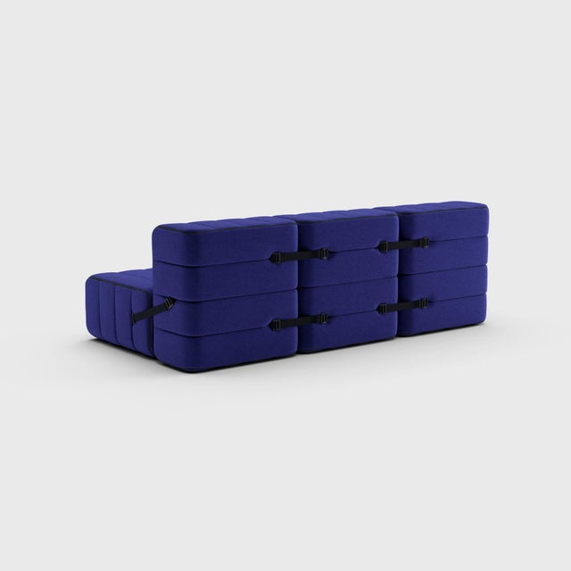 Contemporary Flexible Three-Seater Sofa by Ambivalenz, Set of 6 For Sale - Image 3 of 5