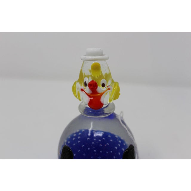 Price reduced $100. Now only $99! Very cute vintage Murano Glass clown with bullicante (controlled bubbles). Highly...