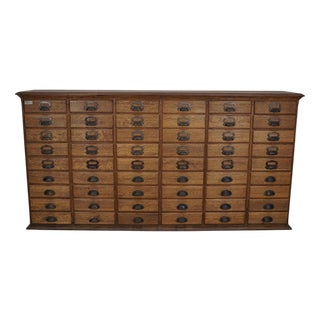 Antique French Oak Filing Cabinet from Chouanard, 1910s For Sale