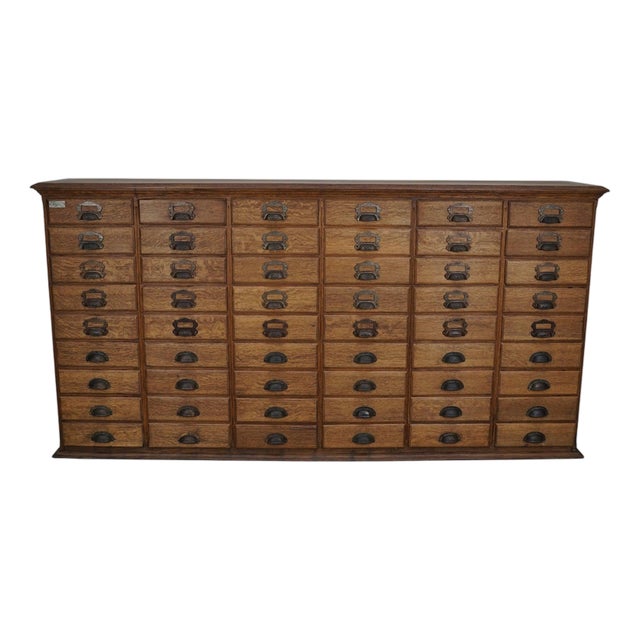 Antique French Oak Filing Cabinet from Chouanard, 1910s For Sale