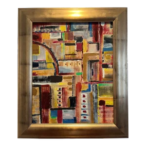 Contemporary Abstract Oil Painting on Canvas by German Artist Yo Franklin