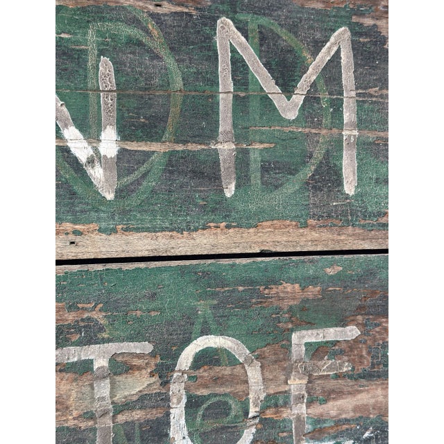 Vintage Green Mt Potatoes Hand Painted Two-Board Sign, Circa 1930s For Sale - Image 9 of 11