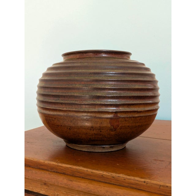 Vintage Brutalist Ceramic Globe Vase, 1960s For Sale - Image 9 of 15