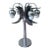 Robert Sommeman Style Vintage Space Age Chrome 1970's 5 Light Waterfall Lamp With Smoked Lucite Petals. For Sale