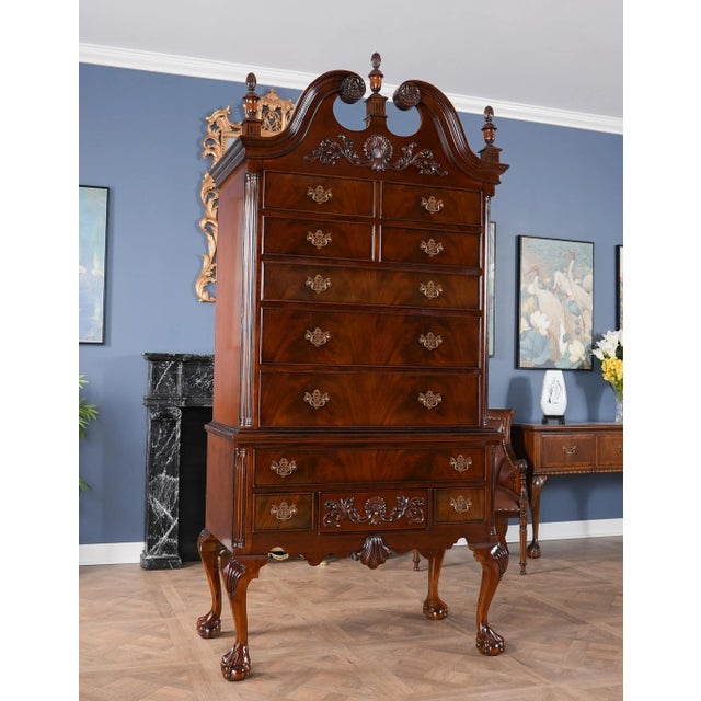 Niagara Furniture Chippendale Mahogany High Chest For Sale - Image 4 of 12