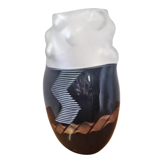 Murano Glass Vase, 1980s For Sale - Image 4 of 9