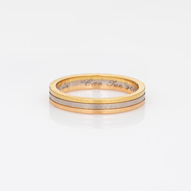 【Cartier】Vendome Louis Cartier ring Wedding Band Pink Gold CRB4209900 - Trinity wedding band - White gold, pink gold