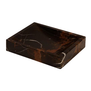 Black & Gold Marble Soap Dish For Sale